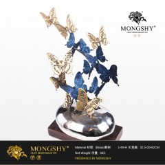 国产  纯铜蝴蝶摆件客厅艺术家居装饰摆件工艺品招财办公室开业送礼摆设