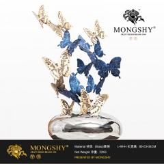 国产  纯铜蝴蝶摆件客厅艺术家居装饰摆件工艺品招财办公室开业送礼摆设