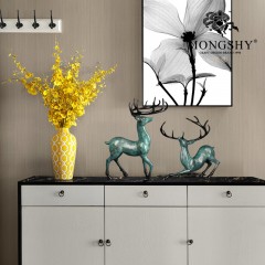 国产 纯铜鹿一对新中式家居装饰摆件工艺品客厅玄关风水招财开业礼品