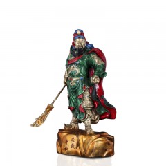 国产 铜关公摆件招财镇宅厅关二爷武财神关羽佛像供奉公司店铺开业礼品