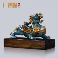国产  貔貅摆件招财镇宅辟邪纯铜礼物风水摆设办公室桌开业乔迁工艺礼品