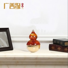 国产 铜葫芦摆件风水招财结婚礼品客厅家居装饰品儿童玩具转运球不倒翁