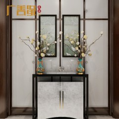 国产 铜花瓶摆件客厅家居装饰新中式插花花器乔迁礼品办公桌面彩铜花瓶