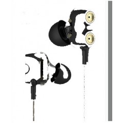 兰士顿 四核双动圈耳机入耳式有线HIFI超重低音炮通用魔音耳塞  D2