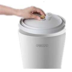 国产 带盖垃圾桶家用客厅创意厨房厕所大号非脚踏式卫生间有盖卧室拉圾 HSLJ-1418