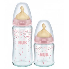 NUK   宽口奶瓶乳胶奶嘴套装NUK玻璃奶瓶2件套