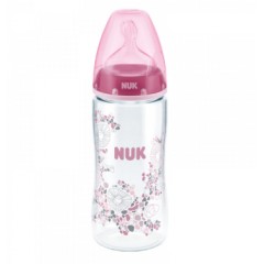 NUK 奶瓶NUK宽口PA彩色奶瓶300ml带成长型6-18个月硅胶中圆孔奶嘴