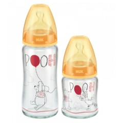 NUK 奶瓶迪士尼宽口玻璃奶瓶240ml+120ml带1号硅胶奶嘴M奶瓶套装