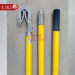 国产 地铁轻轨接地线3节4.5米黄色绝缘杆6米25平方软铜线钢卡  DC1500V