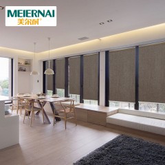 美尔耐  全遮光卷帘窗帘仿亚麻遮阳帘 升降隔热办公室客厅卧室阳台
