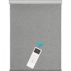 美尔耐  布线式电动卷帘窗帘智能无线遥控自动升降全遮光仿亚麻定制