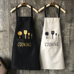 可擦手厨房家用防水防油围裙日式时尚女做饭成人男工作服定制LOGO
