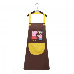 国产 厨房家用做饭防水防油围裙时尚可爱背带女成人工作服定制LOGO印字