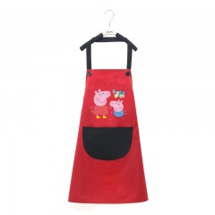 国产 厨房家用做饭防水防油围裙时尚可爱背带女成人工作服定制LOGO印字