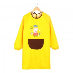 国产 可爱长袖围裙新款韩版时尚厨房家用防水防油罩衣成人男女士工作服