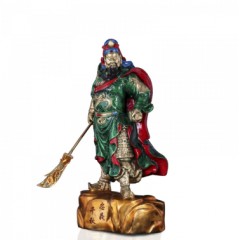 国产 铜关公摆件招财镇宅厅关二爷武财神关羽佛像供奉公司店铺开业礼品