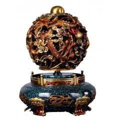 国产 招财纯铜摆件公司开业礼品客厅玄关乔迁装饰品礼物时来运转聚宝盆