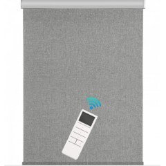 美尔耐  布线式电动卷帘窗帘智能无线遥控自动升降全遮光仿亚麻定制