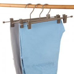 国产 家用金属裤架加厚裤夹子多功能可伸缩衣柜干湿两用防滑裤挂衣服架