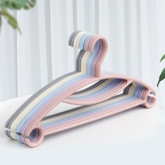 国产 加粗衣架子塑料成人防滑晾挂钩衣挂家用无痕衣服撑晒衣架批发