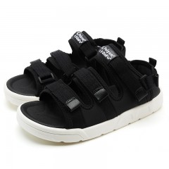 feiyue/飞跃 凉鞋女夏季新款魔术贴百搭沙滩镂空平底鞋厚底休闲鞋