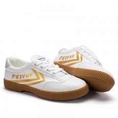 feiyue/飞跃 低帮运动休闲鞋女秋冬新款超纤皮质小白鞋街拍板鞋