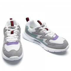 feiyue/飞跃 女鞋休闲老爹鞋新款系带厚底松糕鞋网面透气运动鞋