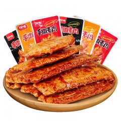 国产 手撕素肉50包豆干网红素牛排牛肉小辣条