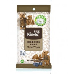 舒洁  超厚倍柔小熊印花系列亲肤湿巾纸品 10片/包 更柔和