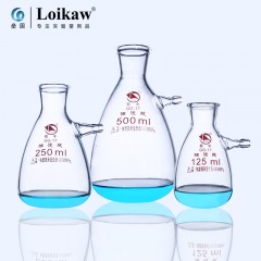 国产 蜀牛玻璃抽滤瓶 上嘴抽滤瓶上下嘴过滤瓶真空抽滤瓶套装250ml