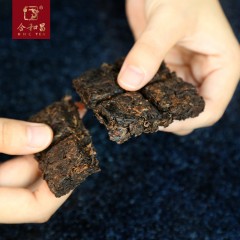 合和昌 2017年老茶头 普洱茶熟茶迷你小砖茶礼盒装400g布朗古树茶