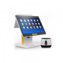 美团点评 双屏收银机 套餐一 15.6英寸+11.6英寸 电容屏 4核/2G内存/8G闪存 智能一体机+58前台打印机