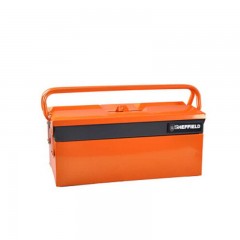 钢盾 SHEFFIELD S025005翻斗工具箱五金家用翻斗式工具箱车载维修铁箱5翻斗工具箱495X200X290MM