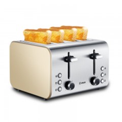 东菱 DONLIM 烤面包机多士炉家用商用不锈钢机身4片早餐机 DL-8590A