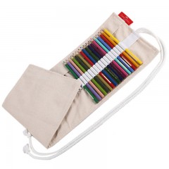 辉柏嘉 FABER-CASTELL 彩铅笔帘笔袋 卷式布艺帆布笔帘素描彩色铅笔笔袋 64孔