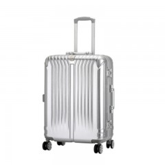 爱华仕 OIWAS ABS+PC硬箱飞机轮拉杆箱6310铝框海关密码锁行李箱商务出差旅行硬箱24英寸银色