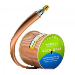 ☆山泽 SAMZHE CAT6六类千兆双屏蔽抗干扰降衰无氧铜高速网线 50米/箱 棕色 SFTP-6050