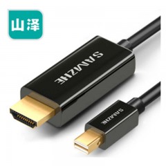 ☆山泽 SAMZHE MINI 20MDP DP转HDMI转换器线 黑色 2米