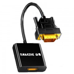 ☆山泽 SAMZHE VH2018 VGA转HDMI线转换器(带音频供电) 黑色