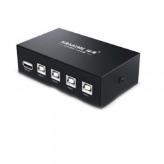 ☆山泽 SAMZHE BL-04 USB打印机共享器 四进一出4口切换器 配原装线