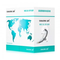 ☆山泽 SAMZHE DWX305 电话线 普通版 0.4线芯 四芯 单股 灰色 305米