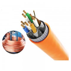 ☆山泽 SAMZHE CAT7七类万兆双屏蔽抗干扰降衰无氧铜高速网线 100米/轴 橙色 SFTP-7100