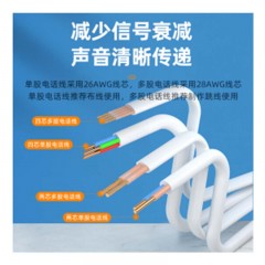 ☆山泽 SAMZHE M100B-2C 电话线