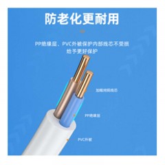 ☆山泽 SAMZHE M100A-2C 电话线2芯多股纯铜扁平 100米/卷