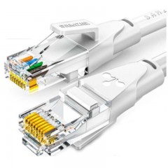 ☆山泽 SAMZHE GRE-6010 六类网线 CAT6类千兆网络连接线 1米 白色