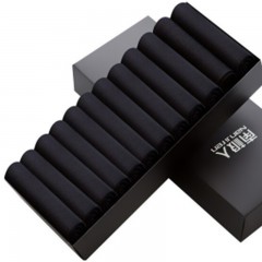 ☆南极人 NANJIREN 男士冰丝净色中筒袜-礼盒装 12双