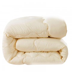 南极人 素色磨毛压花羽丝绒冬被（土豪金）200*230cm，4-5斤