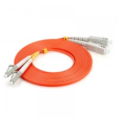 ☆胜为 SHENGWEI FMC-2205 电信级光纤跳线 LC-SC多模双芯尾纤50米/对 交换机/光纤盒连接线