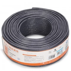 ☆秋叶原 CHOSEAL 原装超五类网线 非屏蔽 纯铜线芯 高速网线 工程家装专用网线 灰色 25米 QS2608AT25S