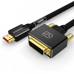 ☆秋叶原 CHOSEAL QS8144T5 HDMI转DVI高清双向转换连接线 数字高清连接线 5米